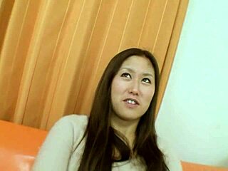 beautiful asian woman visits man's home