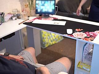 Naughty Secretary Sucks Boss Off While on Zoom Meeting