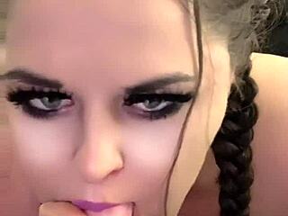 kandy kane bbw housewife deepthroats big cock homemade