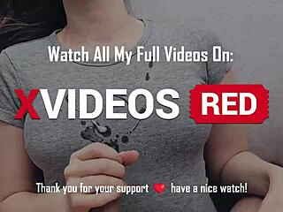 Girlfriend gives bold handjob to monster cock, cumshot on gray t-shirt