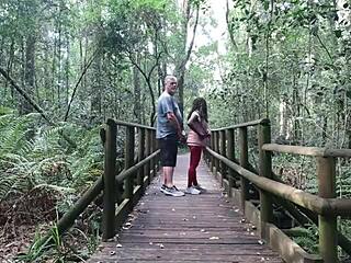 Milf Gets Tight Wet Pussy Fucked in Garden Doggystyle