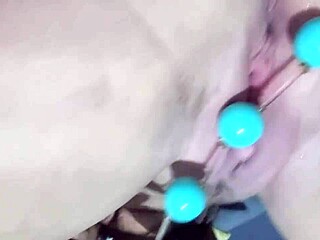 Brunette Solo Masturbation with Toys in Exhibitionism Video