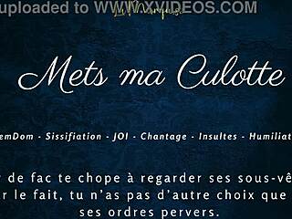 French femdom humiliates with sissification and jerk off instructions, evoking deep emotions.