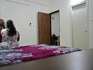 Blowjob and Hardcore Fucking with Wife While Maid Cleans Room Nearby!