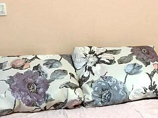 In a homemade video, the wife in stockings and lingerie takes a monster cock from her husband