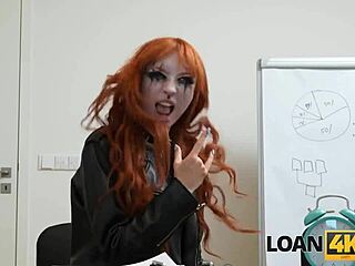 Oh Wow, Fucking This Horny Goth Client Right In The Bank Office!
