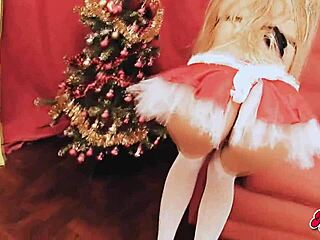 vintage pawg with big boobs in christmas miniskirt