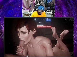 Juri Han and Femshep in wild animated blowjob action