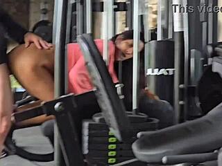 I fucked the hot brunette at the gym