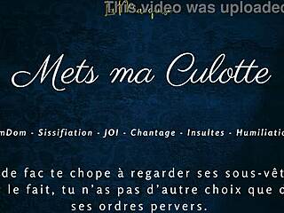 French femdom humiliates with sissification and jerk off instructions, evoking deep emotions.