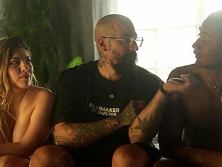 Latina Bodybuilder Deepthroats Black Roommate's Big Cock In Bedroom After He Catches Me Spying!