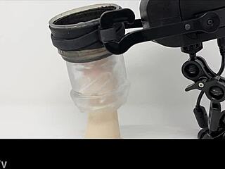 In This Sex Toy Demonstration, The Rubjoy Robot Shows Masturbation With Fleshlight Toys