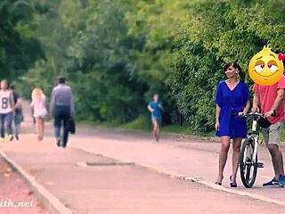 Hidden cam captures Jeny getting stripped in public street