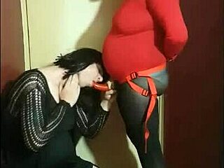 how wild does this crossdresser get with ass to mouth play?