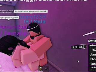 Fucking hot Roblox girl flaunts big tits and ass for cumshot