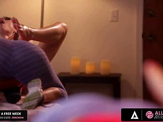 ALL GIRL MASSAGE TURNS INTO HARDCORE FOOTJOB WITH SCISSORING!