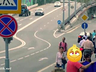 Hidden cam captures Jeny getting stripped in public street