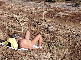 Stranger Sneaks Up to Touch My Hairy Pussy on Public Beach
