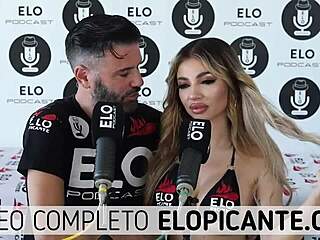 Elo podcast passionately sucks Veve Valencia's tits in emotional encounter