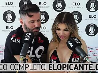 Elo podcast passionately sucks Veve Valencia's tits in emotional encounter