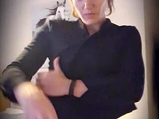 Blonde Milf Undresses In Striptease, Ripping Clothes For Teasing Show!