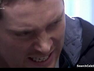 Rebecca Atkinson from Shameless-UK S07E11 2010 bares her big tits in a steamy nude celebrity scene with intense action.