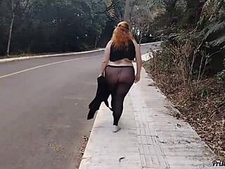 priscila novinha on streets in transparent clothes no panties showing off 😍