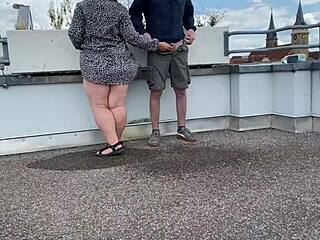 Oh man, peeing fetish with my cougar mother-in-law flashing huge natural tits in roleplay!