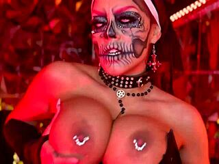 Sinister nun gives joi in hell with big tits ass cosplay and dirty talk