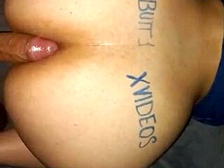 latina pawg rides huge cock in oiled anal cowgirl