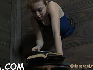 Depraved Babe's Vagina Bound In Rough Bondage