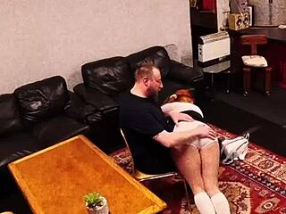 British gay pornstar BLOWS father in law CUM at work voyeur