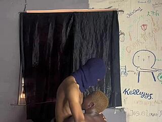 Ebony Amateur Gives Blowjob to Big Black Cock Before Anal Orgasm