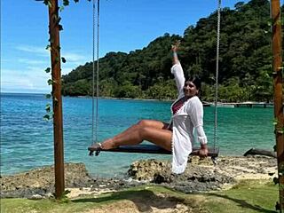 I love how this ebony babe enjoys stranger's big cock