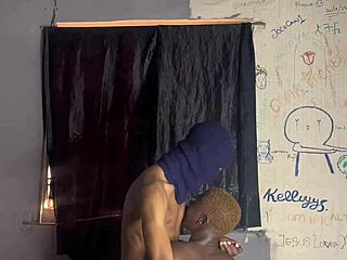 Ebony Amateur Gives Blowjob to Big Black Cock Before Anal Orgasm