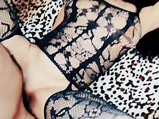 Home video with mature skinny wife in stockings