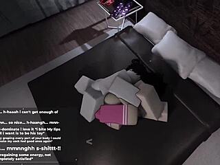 Cute slut's big ass pleases in Roblox game sex