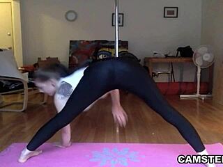 Big Tits Brunette Yoga On Webcam