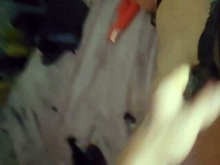 Ant gives blowjob in lingerie, gets wet pussy spanked and choked