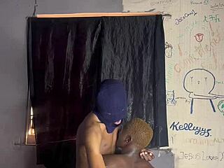 Ebony Amateur Gives Blowjob to Big Black Cock Before Anal Orgasm