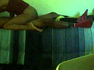 ebony fucks thug in dorm with monster cock cumshot