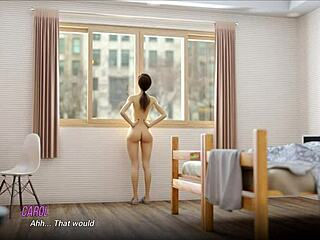 want to see hot brunette's big tits bouncing with av guy's monster cock?