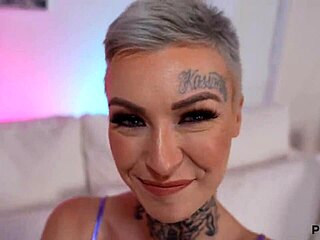 Skinny Tabitha Poison In Interracial Threesome With Blowjob