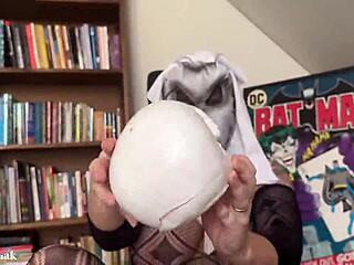 Blonde beauty fantasizes and masturbates to orgasm at private halloween party - elis nebsniak