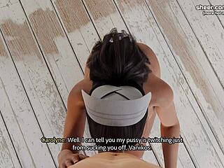 Beautiful hot nurse teen in 3d animated game part 7