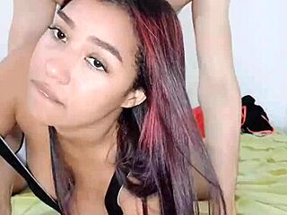 Young 18+ stepsister gives quick blowjob in parents' room in Miami