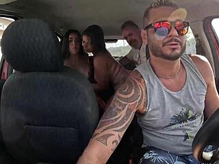 ted rides with couple, gets latina candy debby