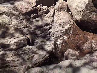 She Sucks & Swallows On Public Hiking Trail