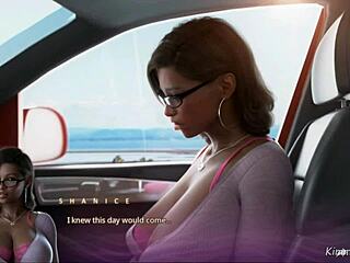 Cheating wife gets fingered by big-dick student in car while husband talks on phone