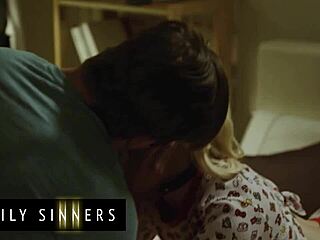 hot blondie fucks stepbro after boyfriend leaves